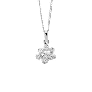 Ellani Paw Pendant Sterling Silver P897S