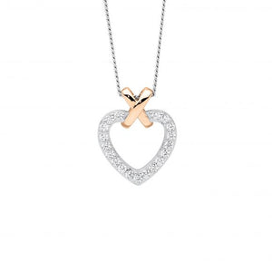 Ellani CZ Heart Pendant P902R