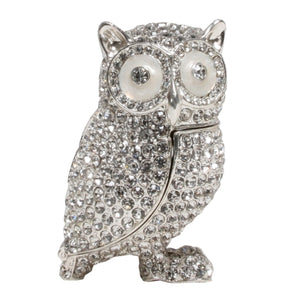 Trinket Box Owl Crystal 8cm