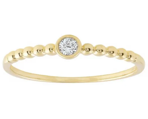 9ct Yellow Gold 0.08CT HI I1   Diamond Ring