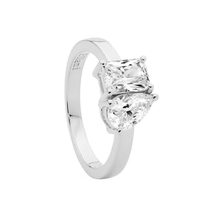 ELLANI Sterling Silver CZ Ring  R517S