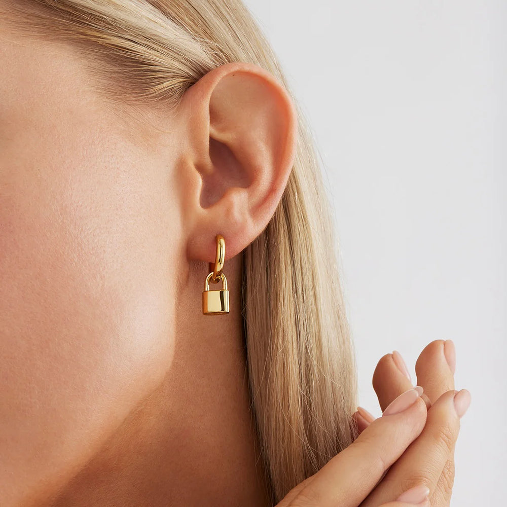 NAJO Love Lock Huggie Earrings
