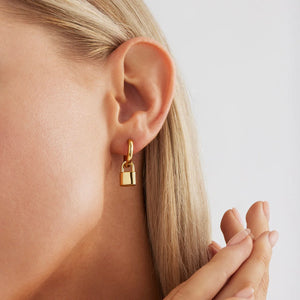 NAJO Love Lock Huggie Earrings