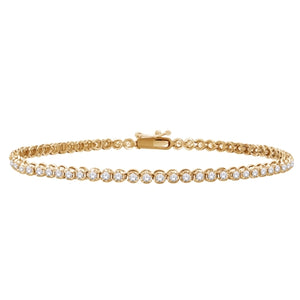 10K YG 2.00ct LAB Diamond Tennis Bracelet