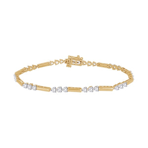 10ct Yellow Gold 2.00ct LAB Diamond Bracelet