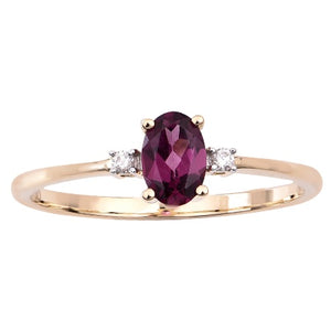 14K 0.03CT DIA & 0.35CT EMERLAD  RING YG