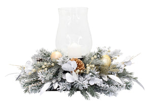 Candle Holder 1 Lite Acorn Gold