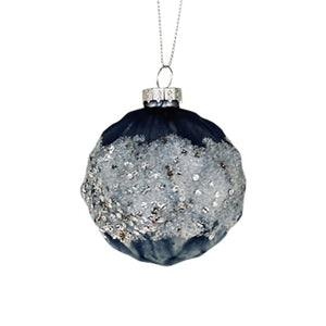 Blue Glass Ball Ice Detail (YE1629)