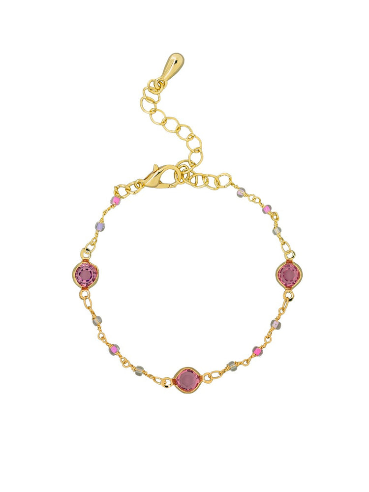 
            
                Load image into Gallery viewer, Pink Crystal Kate Bracelet
            
        