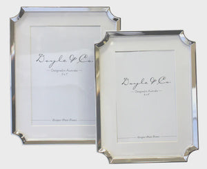 Hamptons s/plated clipped corners frame 4x6