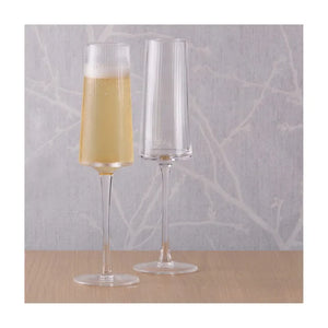 Empire Champagne Flutes CLear Set Of 2