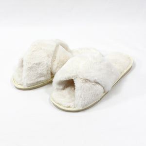 Cross Over Slippers Cream 40-41