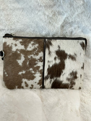 Brown Small Cowhide Crossbody Bag