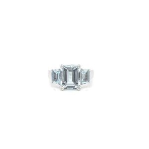 9CT White Gold Aquamarine Ring 3.6ct