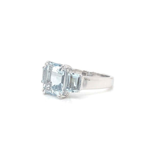 9CT White Gold Aquamarine Ring 3.6ct