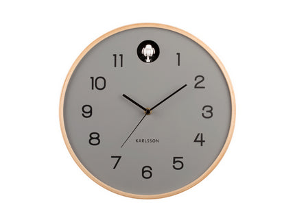 Karlsson Natural Cuckoo Grey Clock