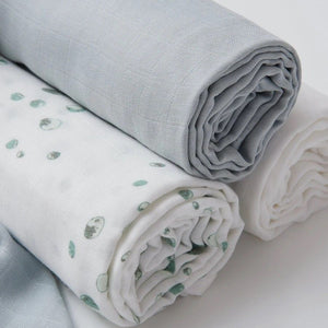 Little Bamboo Muslin Washers 6Pk - Whisper