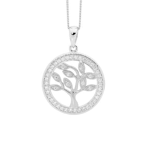 Ellani CZ Tree Of Life Pendant