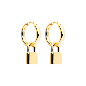 NAJO Love Lock Huggie Earrings