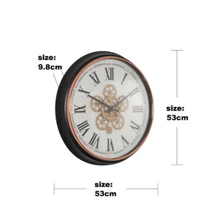 Round Domonique Exposed Gear Clock