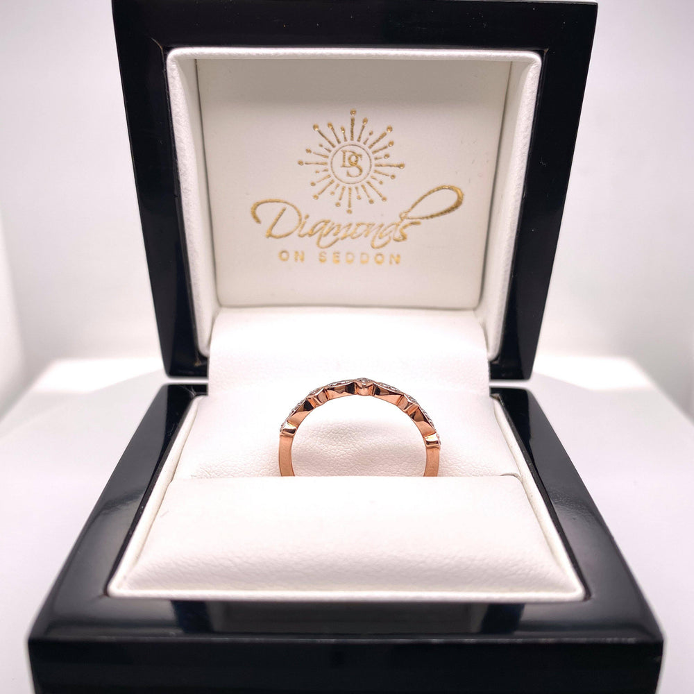 9ct Rose Gold Diamond Ring - Diamonds on Seddon Store