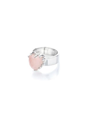 Stolen Love Claw Ring Rose Quartz