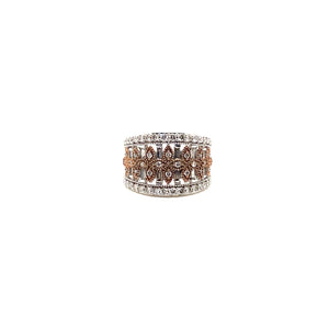
            
                Load image into Gallery viewer, 10ct White &amp;amp; Rose Gold Diamond Fashion Ring
            
        