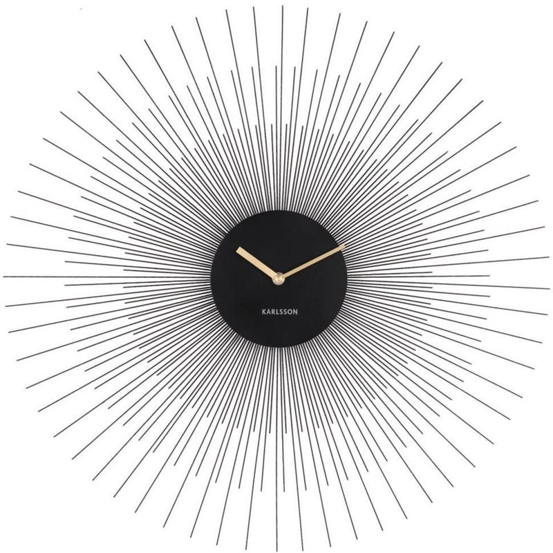 Karlsson Clock Black Steel
