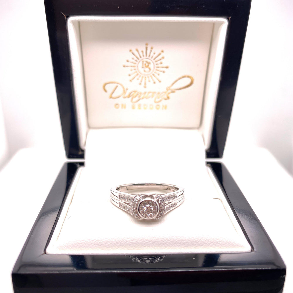 
            
                Load image into Gallery viewer, 9ct White Gold Diamond Ring - Diamonds on Seddon Store
            
        
