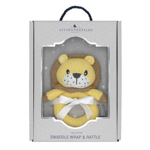 Jersey Swaddle & Rattle - Stars/Lion - Diamonds on Seddon Store