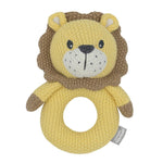 Leo The Lion - Knitted Rattle - Diamonds on Seddon Store
