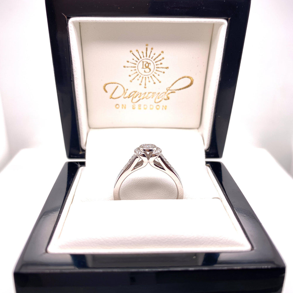 
            
                Load image into Gallery viewer, 9ct White Gold Diamond Ring - Diamonds on Seddon Store
            
        