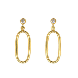 9ct YG Sterling Fill Earrings E1529