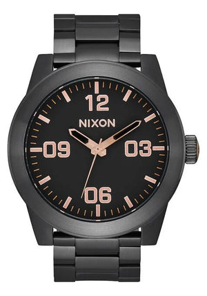NIXON Corporal SS All Black/Rose Gold Watch