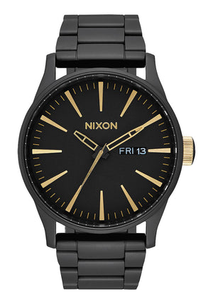 NIXON Sentry SS Matte Black/Gold Watch