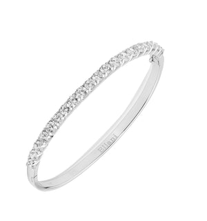 Ellani Sterling Silver CZ Bangle  B224