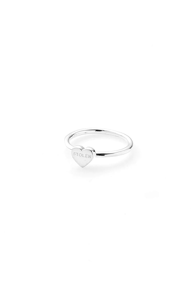 Stolen Baby Heart Ring Size N