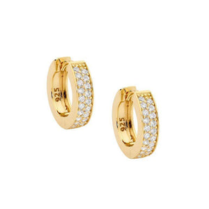 Ellani Gold Hoop Earrings - Diamonds on Seddon Store