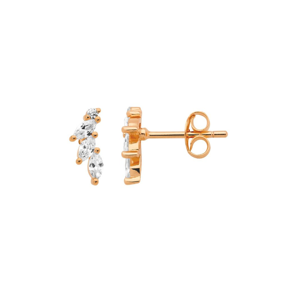 
            
                Load image into Gallery viewer, Ellani Rose Gold Stud Earrings
            
        