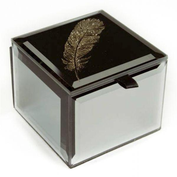 bling mini trinket box feather - Diamonds on Seddon Store