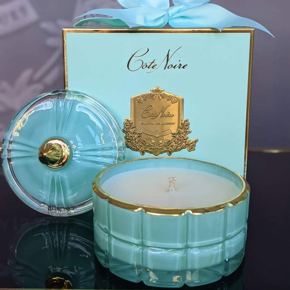 
            
                Load image into Gallery viewer, Cote Noire Tiffany Blue Small Deco Candle
            
        