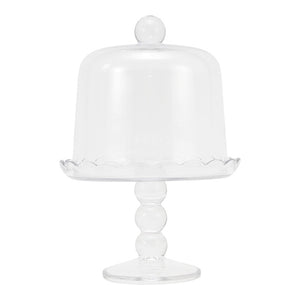 Clear Glass Pedestal Stand