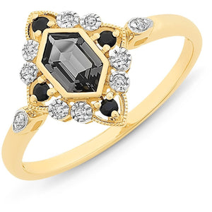 9Y/Created Saph/ Diamond ring - Diamonds on Seddon Store