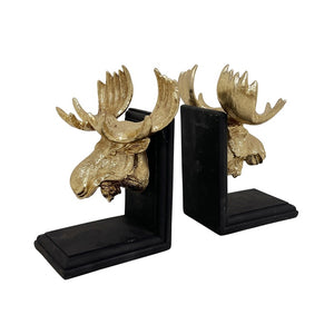 Resin Moose Bookends