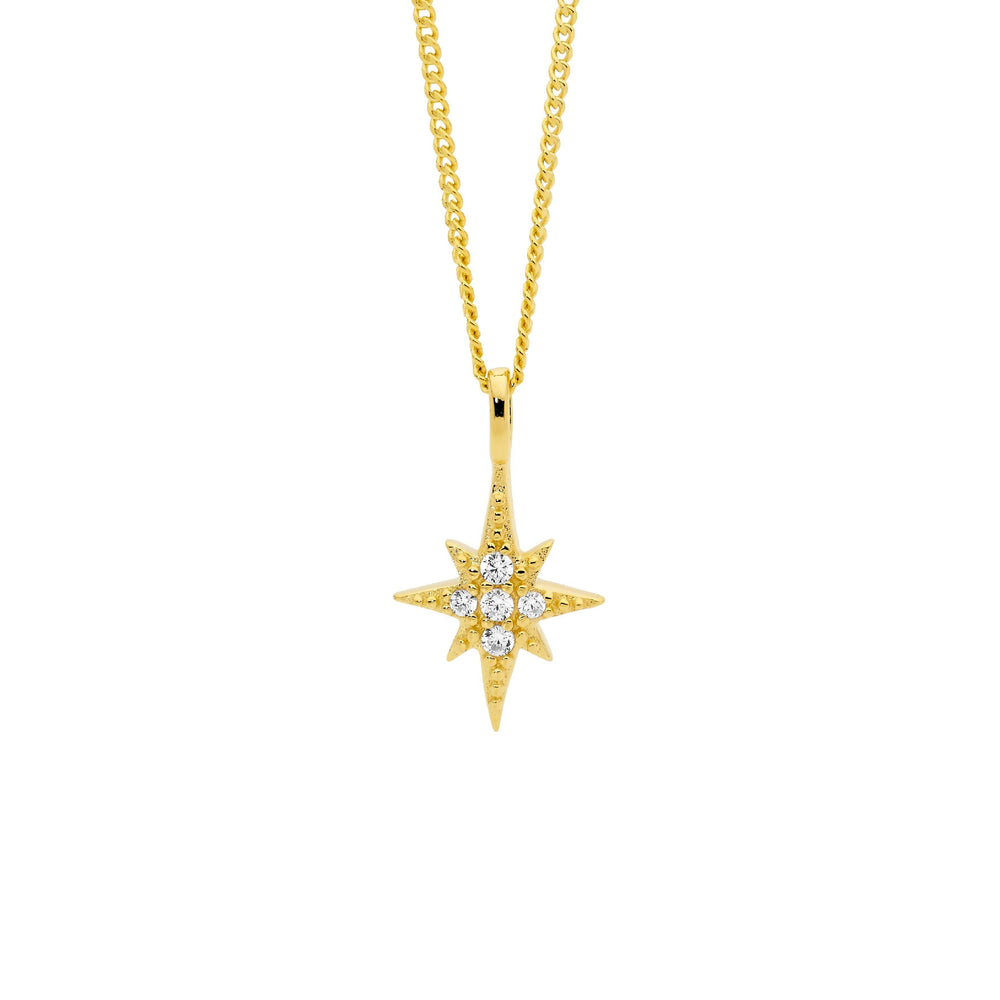 Ellani Gold Star Pendant - Diamonds on Seddon Store