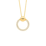 Ellani Gold Open Circle Pendant - Diamonds on Seddon Store
