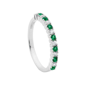 Ellani Silver Green Ring