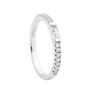 Ellani Silver CZ Baguette Ring R510S-8