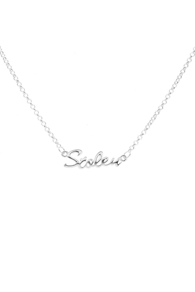 Stolen Script Necklace - Diamonds on Seddon Store