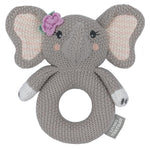 Ella The Elephant - Knitted Rattle - Diamonds on Seddon Store